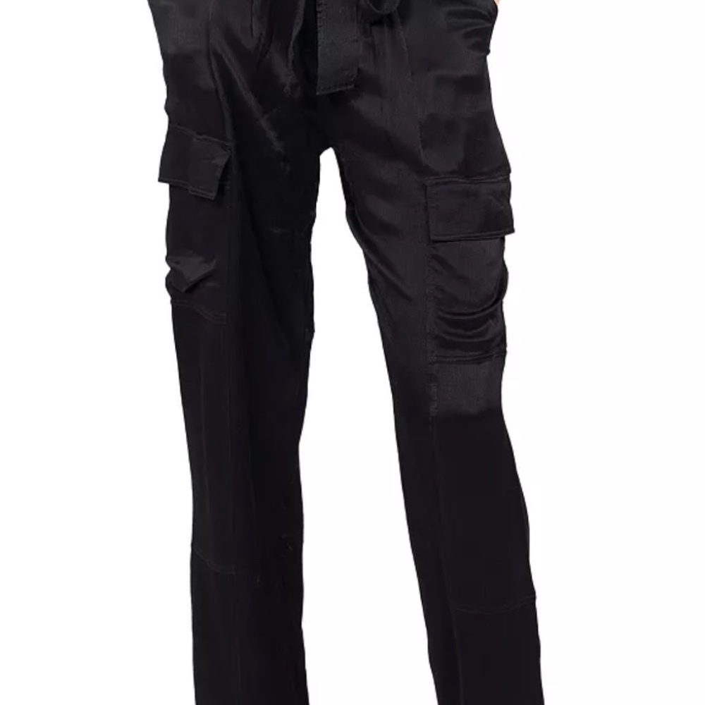 Joie Straight-Leg Satin Cargo ants (Size: 0)